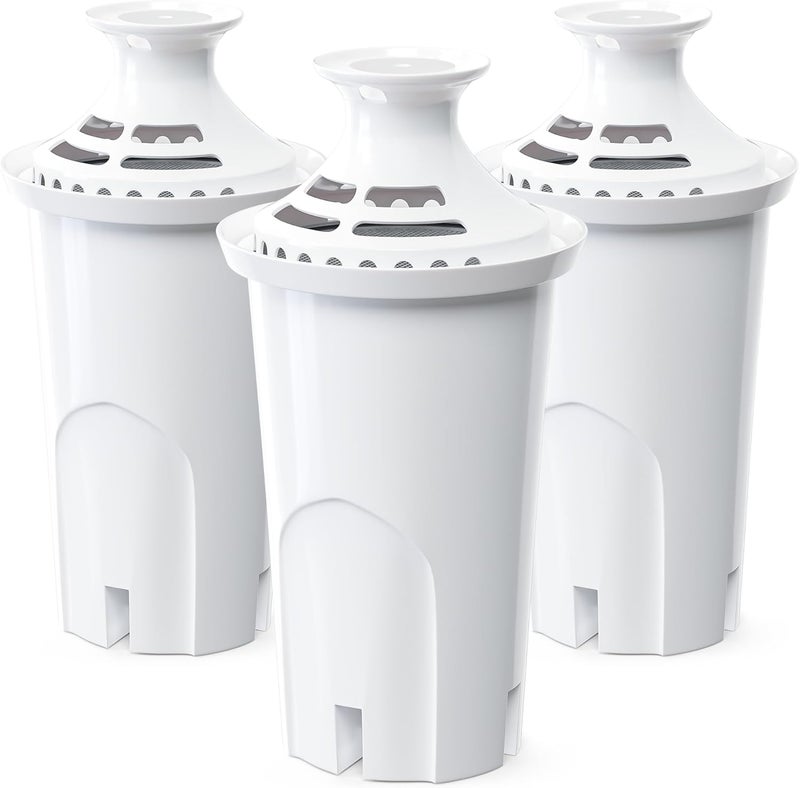 NUTTUTO 3-Pack Water Filter Replacement Compatible with Brita Pitchers & Dispensers - BPA-Free, Fits Classic 35557, OB03, Mavea 107007 (Compatible Replacement Filter) - Image 1